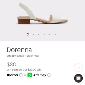 Aldo White Block Heel Sandals